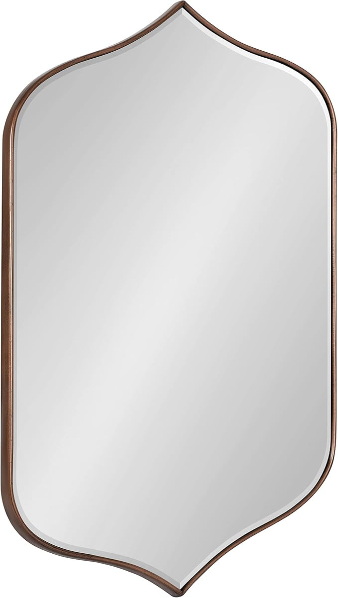Kate and Laurel Tyla Modern Wall Mirror, 20 x 32, Bronze, Decorative Vibrant Midcentury Peaked Mi... | Amazon (US)