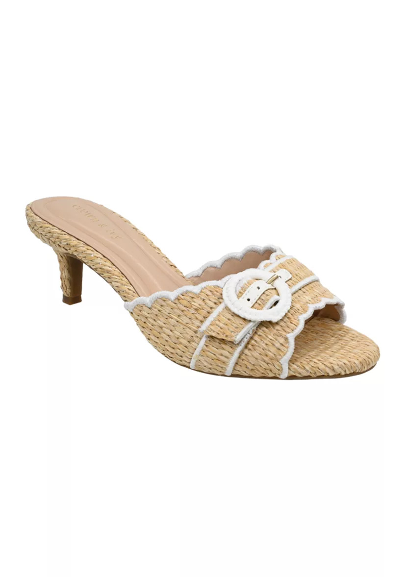 Astrid Scallop Trim Sandals | Belk