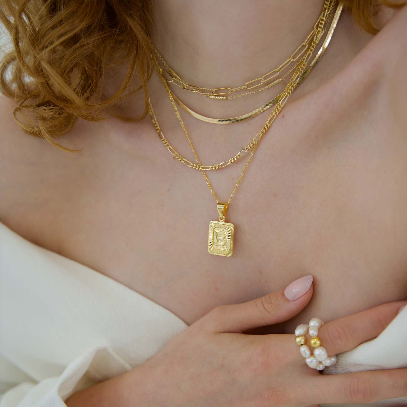 Gold Filled Initial Card Necklace | BRACHA