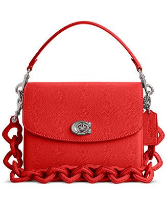 Polished Pebble Leather Cassie Crossbody 19 with Heart Strap | Macy's
