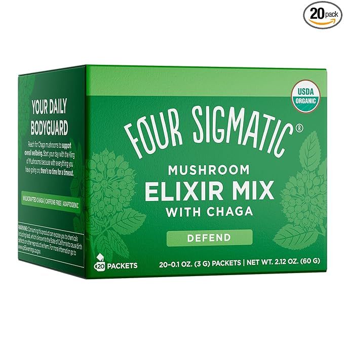 Four Sigmatic Chaga Mushroom Elixir | Coffee Alternative with Organic Chaga Mushroom Powder, Rose... | Amazon (US)