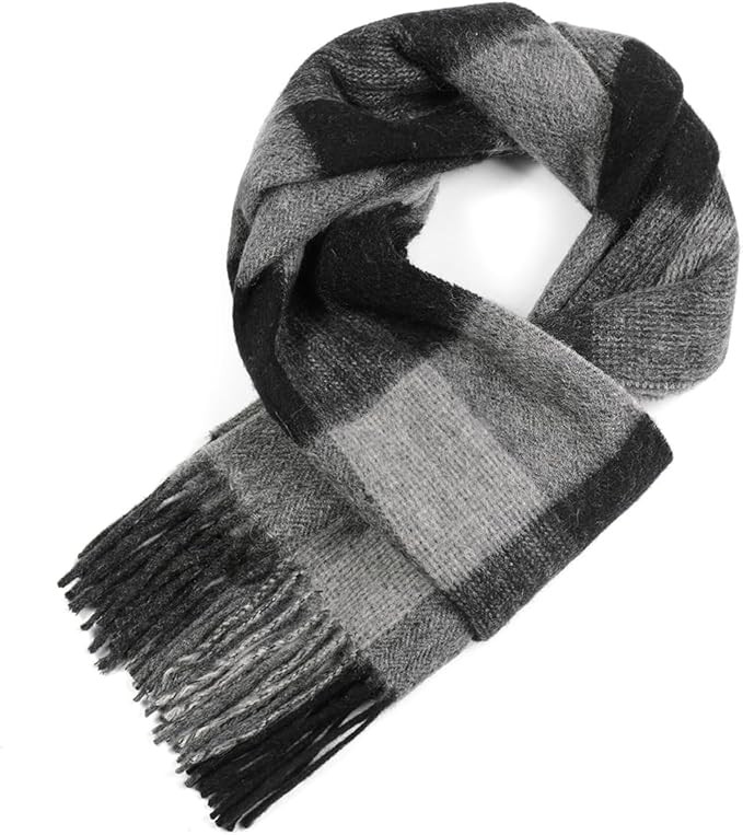 Wool Winter scarf Plaid scarf Soft Warm Tartan checkered Striped Fashion Scarf Classic for Women ... | Amazon (US)