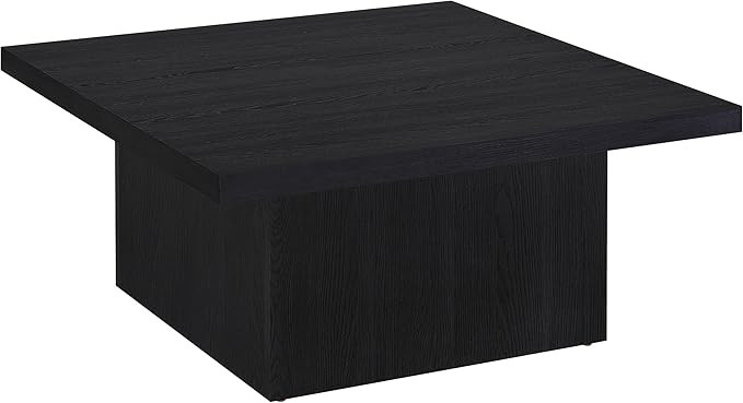 Coaster Home Furnishings - Devar - Wood - Square Coffee Table with Plinth Base, Geometric Design ... | Amazon (US)