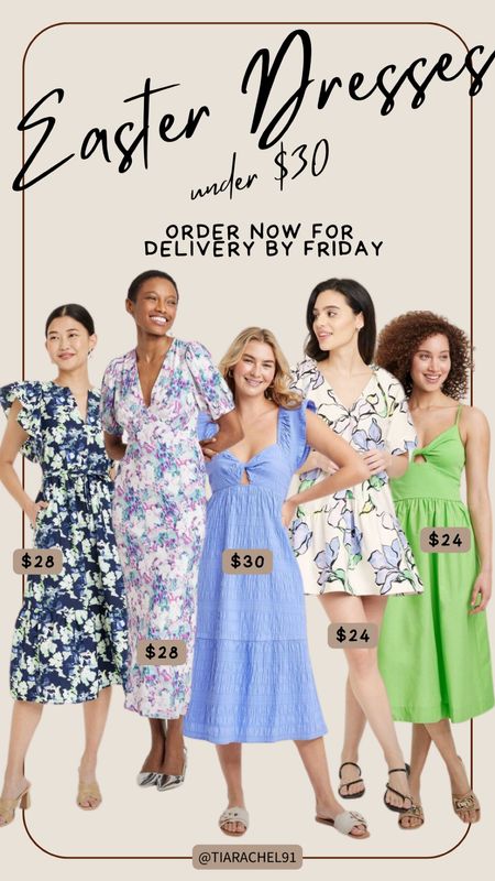 Easter dresses under $30! Order now for delivery by Friday 

#LTKSeasonal #LTKparties #LTKfindsunder50