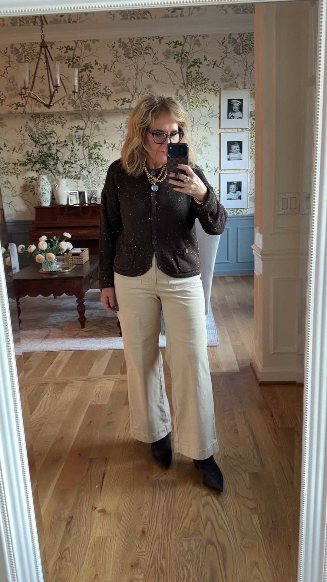 Loft sweater size medium 
Loft pants size 29 petite 
Boots on sale! Size up 1/2 
New Julie Vos tanzanite. Def a softer grey ish lavender blue than on website  

#LTKootd #LTKPetite #LTKOver40