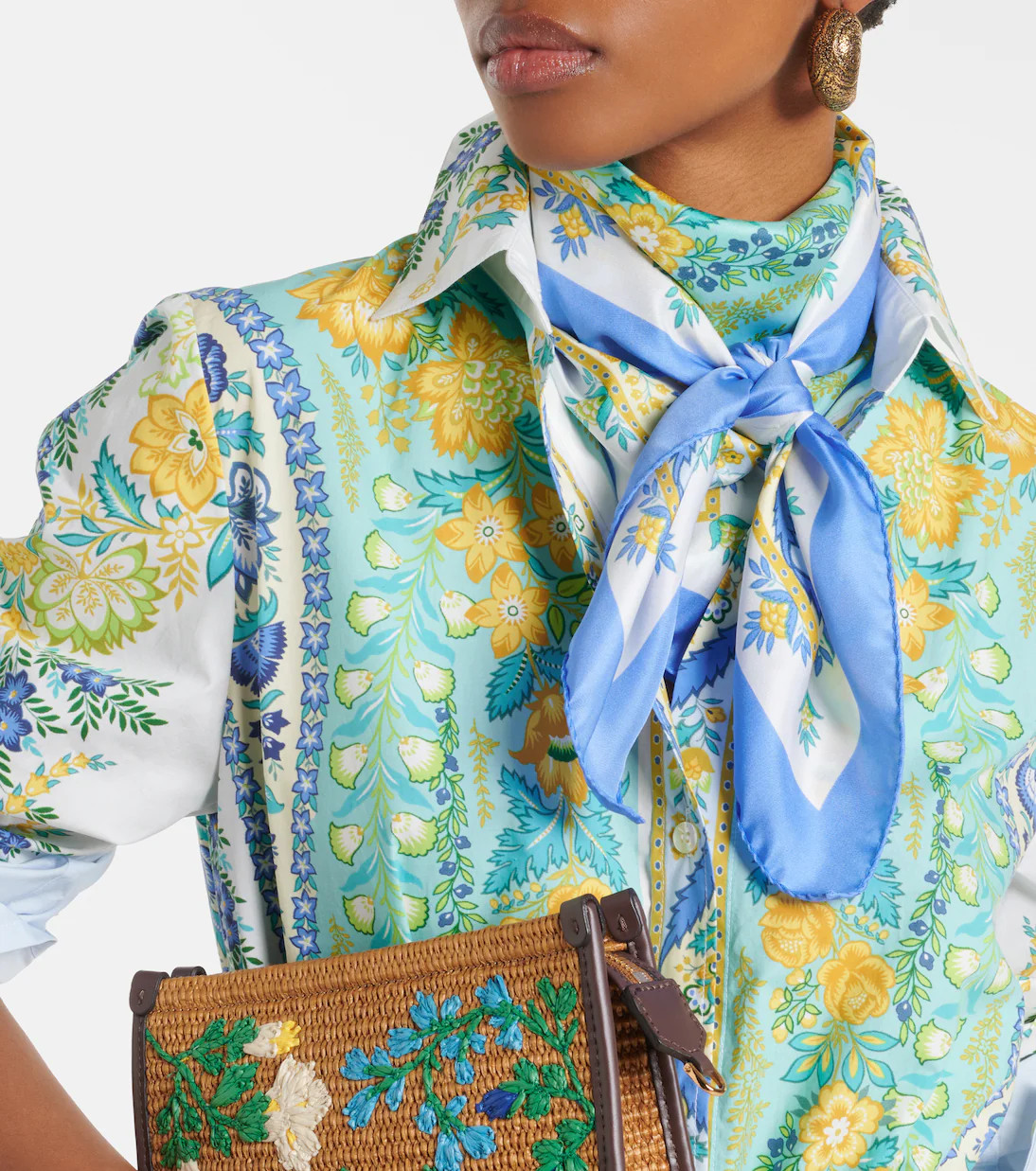 Floral silk twill scarf | Mytheresa (US/CA)