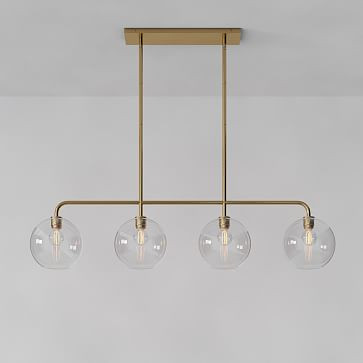 Sculptural 4-Light Globe Pendant - Clear | West Elm (US)