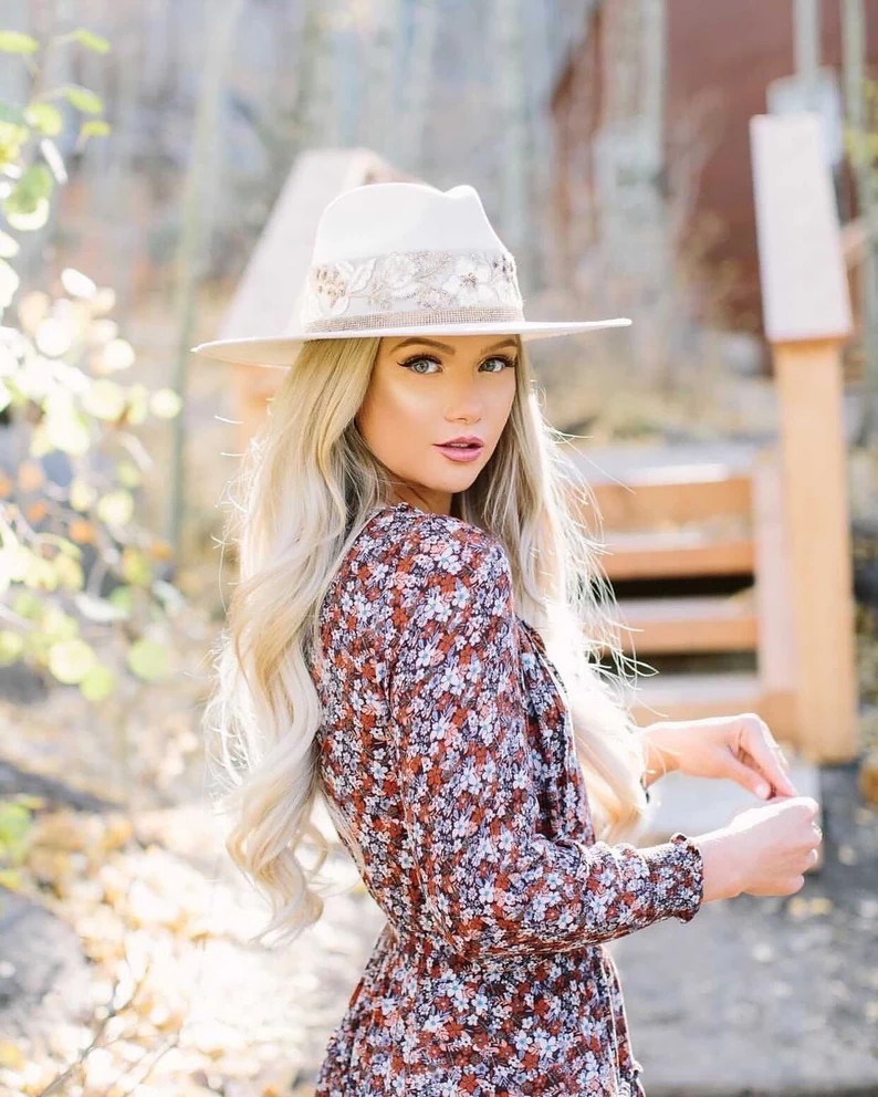 SPECIAL EDITION Fedora hat “GIANNA” in ivory | Etsy (US)