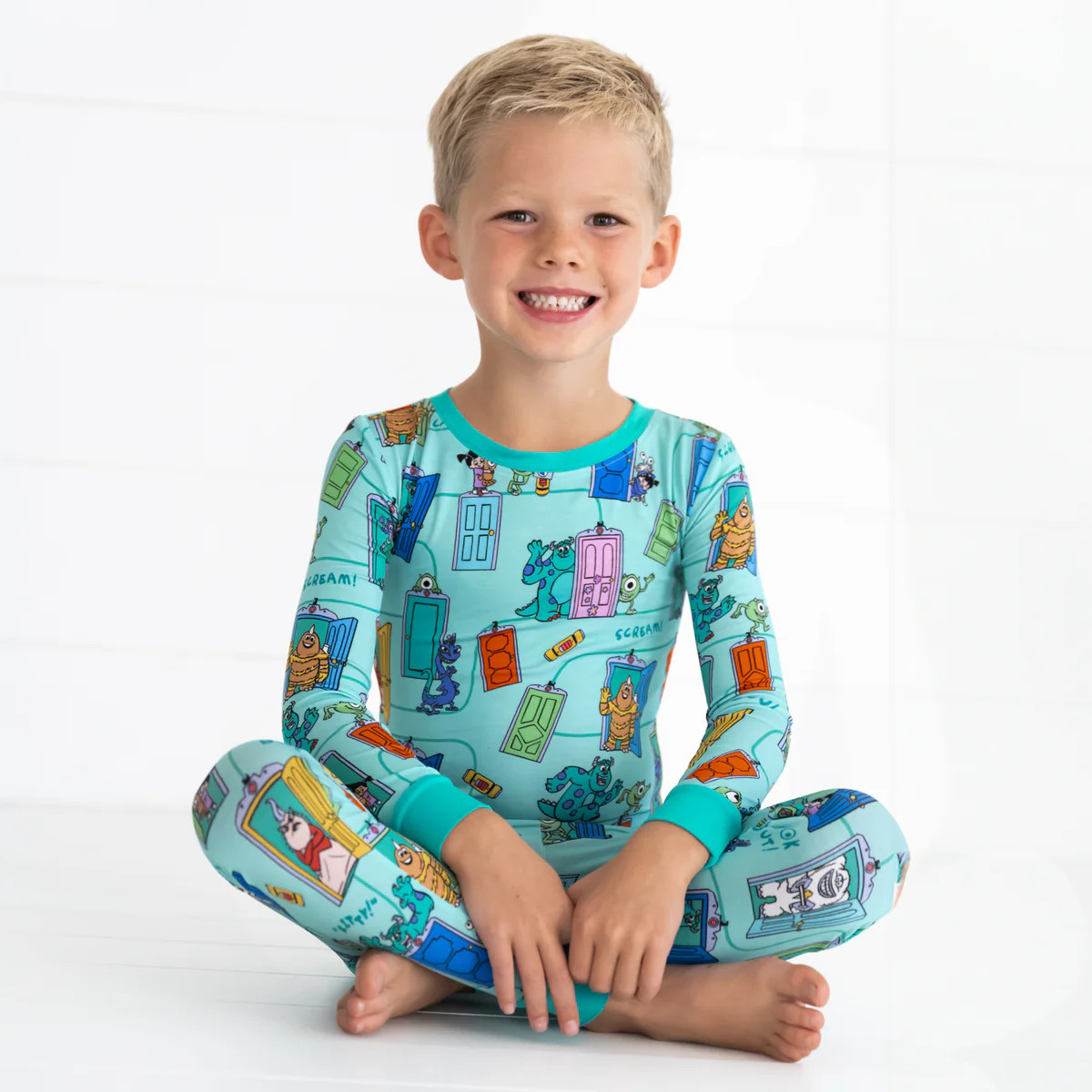 Disney Monsters, Inc. Scream Team Two-Piece Pajama Set | Little Sleepies