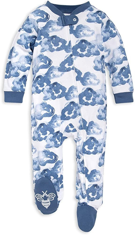 Burt's Bees Baby Boys' Sleep and Play PJs, 100% Organic Cotton One-Piece Romper Jumpsuit Zip Fron... | Amazon (US)