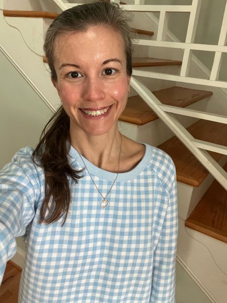 Wore this comfy Draper James gingham sweatshirt for a low-key Thanksgiving! It’s currently on sale, and is an extra 30% off right now! Treat yourself to some new loungewear, or pick up a Christmas gift for someone on your list. This sweatshirt runs on the smaller side as far as sweatshirts go, so size up if you want a roomier fit. It also comes in pink gingham and yellow gingham. I’ve linked some of my other Draper James sale favorites too! 

I’ve linked my dainty Hello Kitty pendant necklace as well! 


#LTKunder100 #LTKGiftGuide #LTKCyberweek