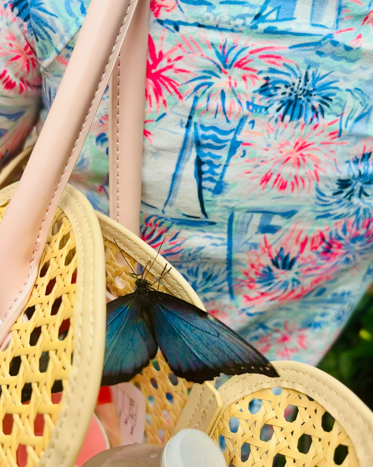 A Little Butterfly Magic 🦋✨

Sometimes the best accessories aren’t planned! While carrying this beautiful woven cane tote, a stunning blue butterfly landed right on my bag and stayed long enough for a few photos. 💙 It felt like such a magical little moment and a reminder to slow down and appreciate the unexpected beauty around us.

This woven tote is the perfect summer companion with plenty of room for all the essentials while still looking polished and chic. The soft blush handles and classic cane detailing make it a timeless piece for vacations, day trips, brunch dates, and everyday errands. 🌸☀️

If you’re looking for a bag that blends style and function, this one checks all the boxes—and apparently, butterflies love it too! 🦋💕

Woven cane tote, summer handbag, resort style accessories, vacation bag, beach tote, woven purse, chic summer accessories, feminine handbag, coastal style fashion, resort wear accessories, vacation essentials, spring and summer fashion, everyday tote bag, classic handbag style, elegant woven bag. ✨🌴🦋💕

#LTKOver40 #LTKmomlife #LTKootd