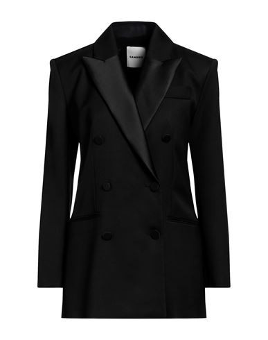 Sandro Woman Blazer Black Size 8 Viscose, Virgin Wool, Silk, Polyester | YOOX (US)