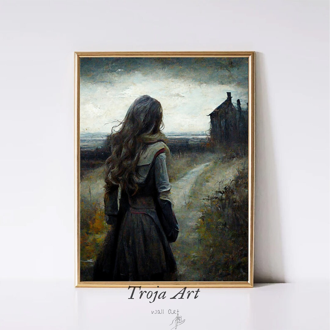 PRINTABLE Moody Dark Vintage Oil Painting | Time Traveller Woman | Oil Painting | Digital | Art P... | Etsy (CAD)