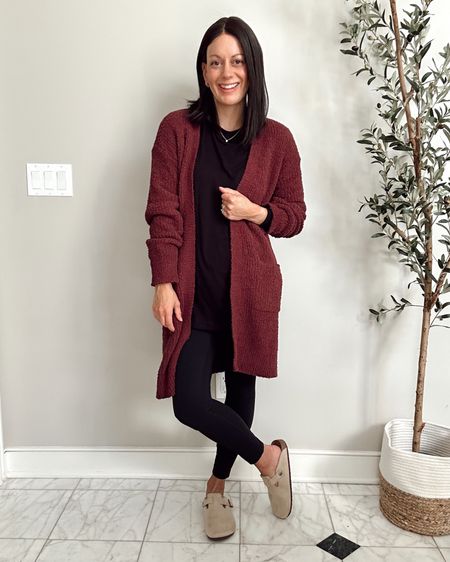 Casual winter outfit with the barefoot dreams dupe cardigan from Walmart! Runs big - I’m in the xs. Amazon black leggings, amazon tunic tee and slip on shoes.



#LTKfindsunder50 #LTKover40 #LTKstyletip