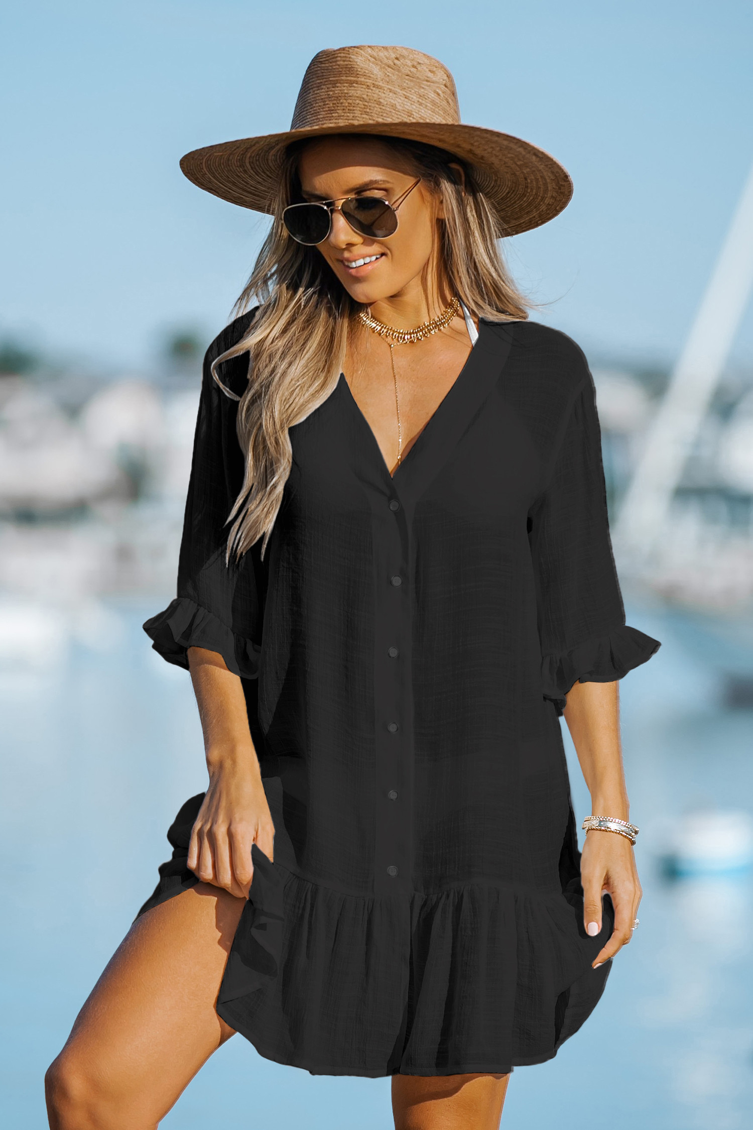 Ruffled Cover-Up Dress | Cupshe US