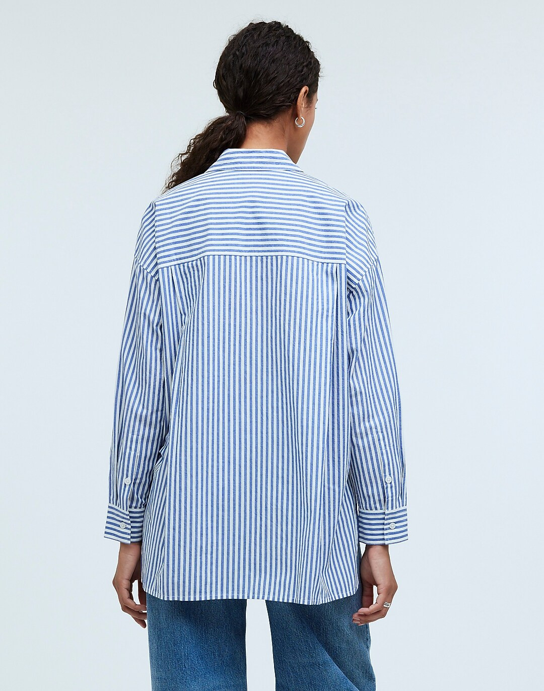 The Oversized Straight Hem Shirt in Signature Poplin | Madewell