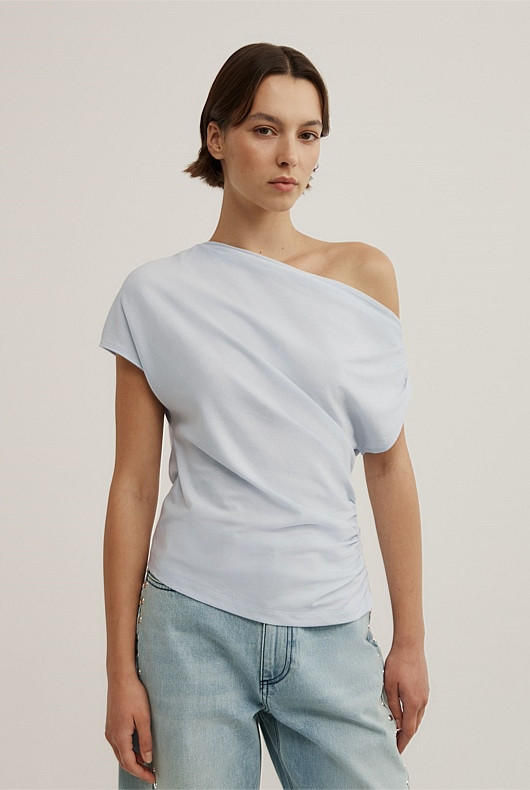 Asymmetric Draped T-Shirt | Witchery (AU)