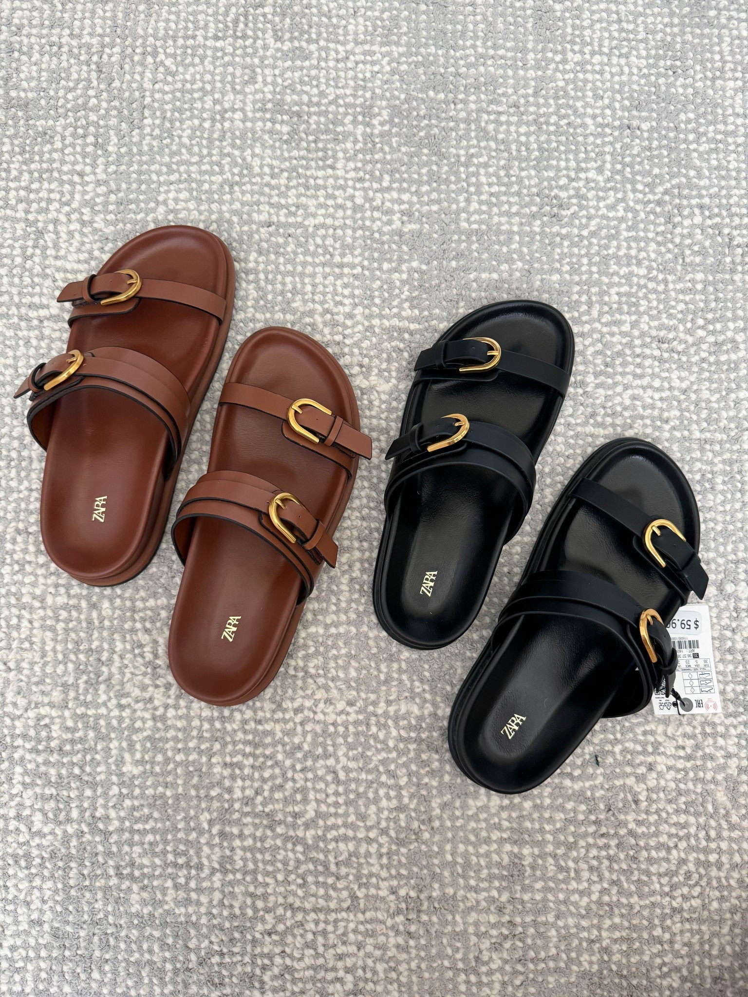 Zara slide sandals that are a great replacement for you Birkenstocks. Run tts and very comfy  

#LTKStyleTip #LTKPetite #LTKShoeCrush