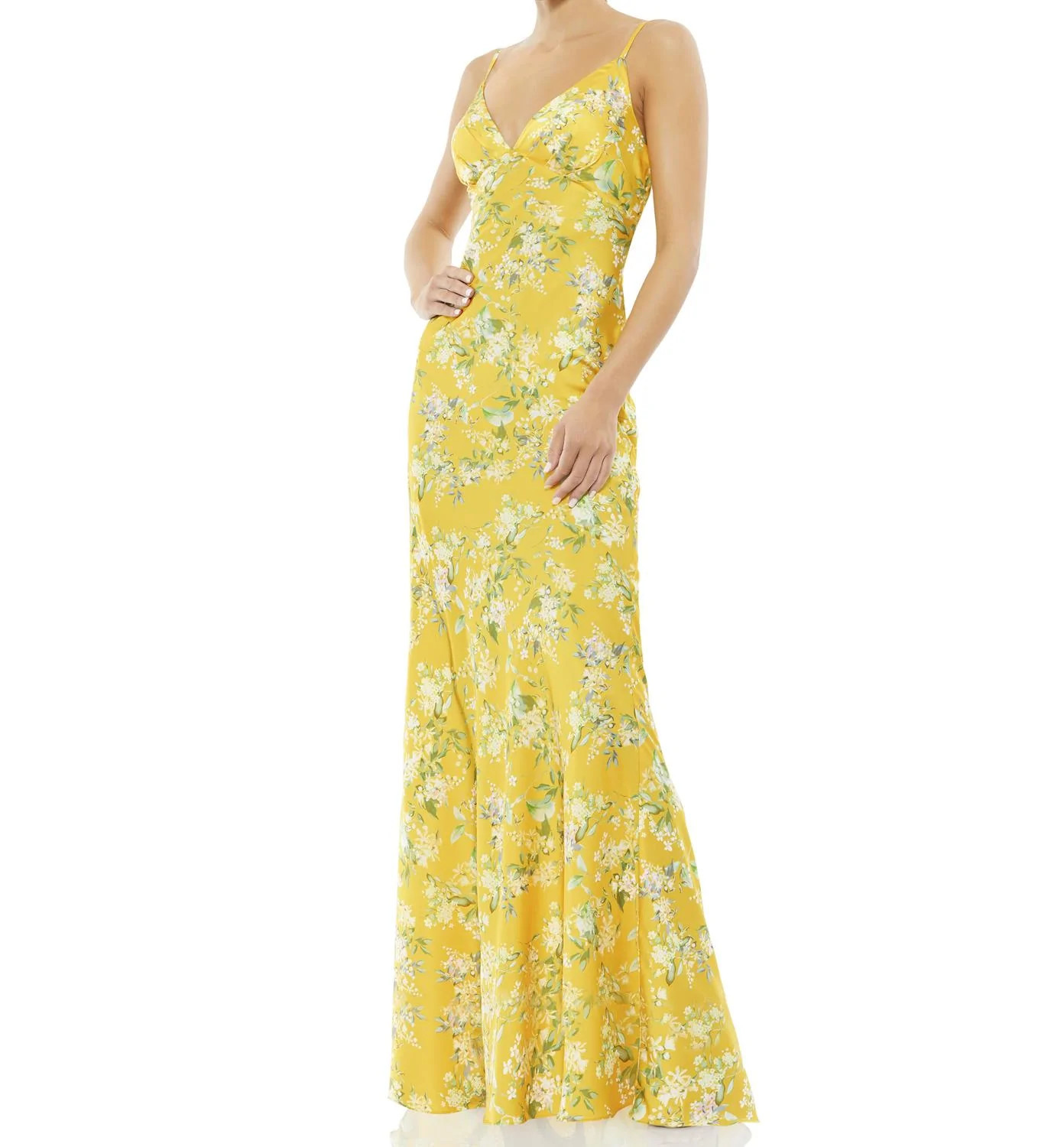 Ieena for Mac Duggal Women's Floral Gown in Yellow 8 Lord & Taylor | Lord & Taylor
