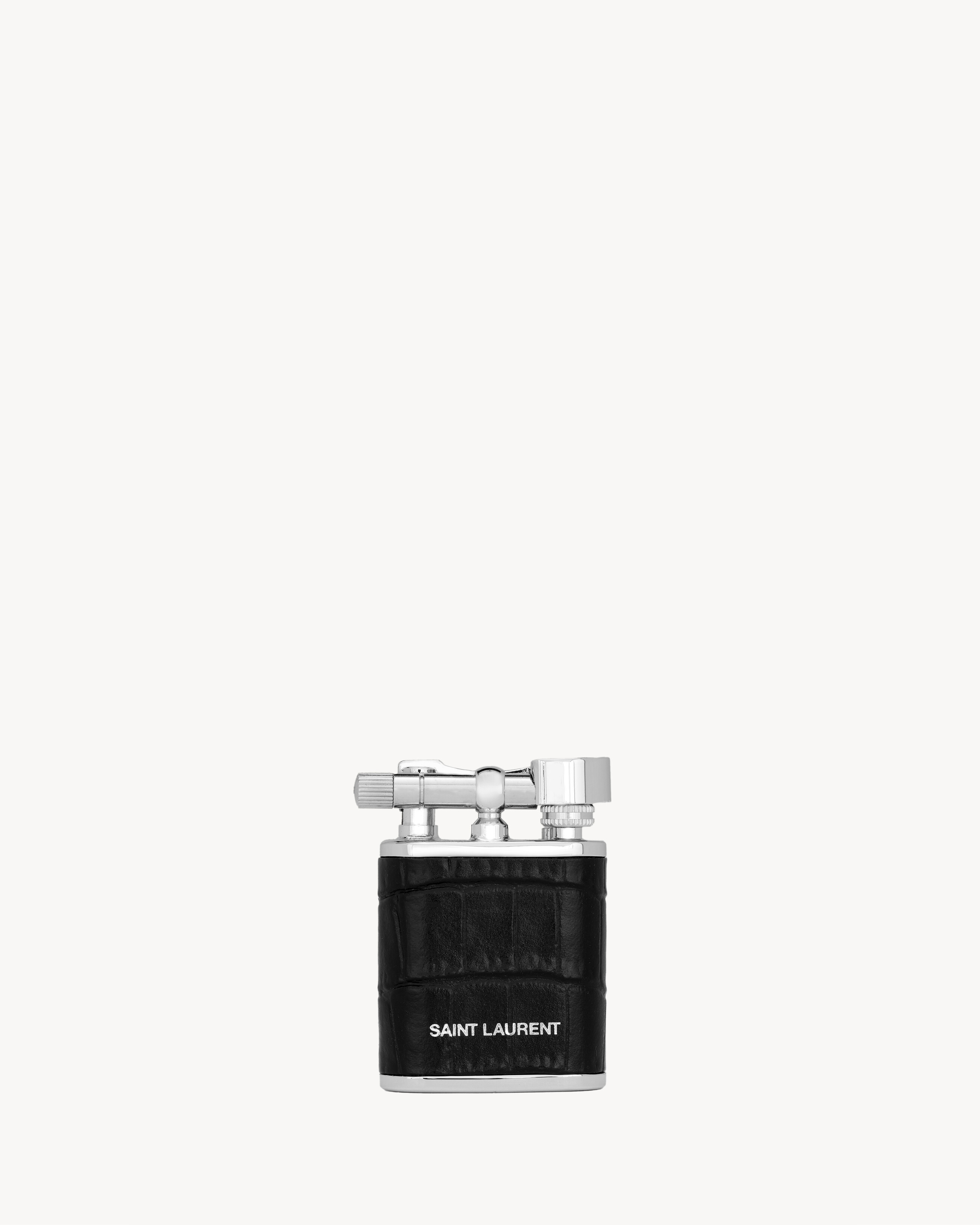 LIGHTER IN CROCODILE-EMBOSSED LEATHER ADORNED WITH THE SAINT LAURENT SIGNATURE MADE IN COLLABORAT... | Saint Laurent Inc. (Global)