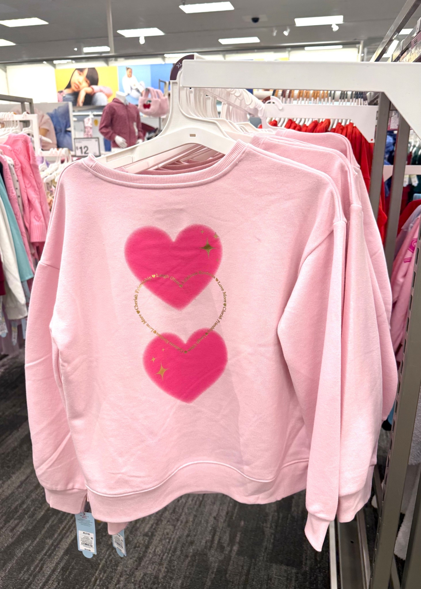 Pink sweatshirt for Valentine’s Day! The back is so fun and this one is only $12 . Love the price even more 🤭😅

#LTKSeasonal #LTKKids #LTKmomlife