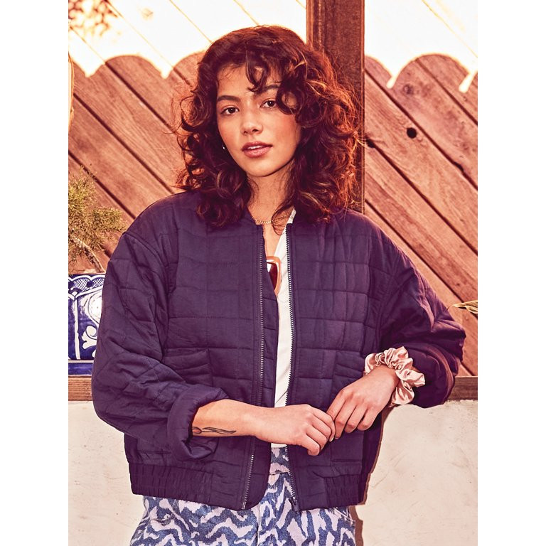 The Get Women’s Cropped Bomber Jacket | Walmart (US)