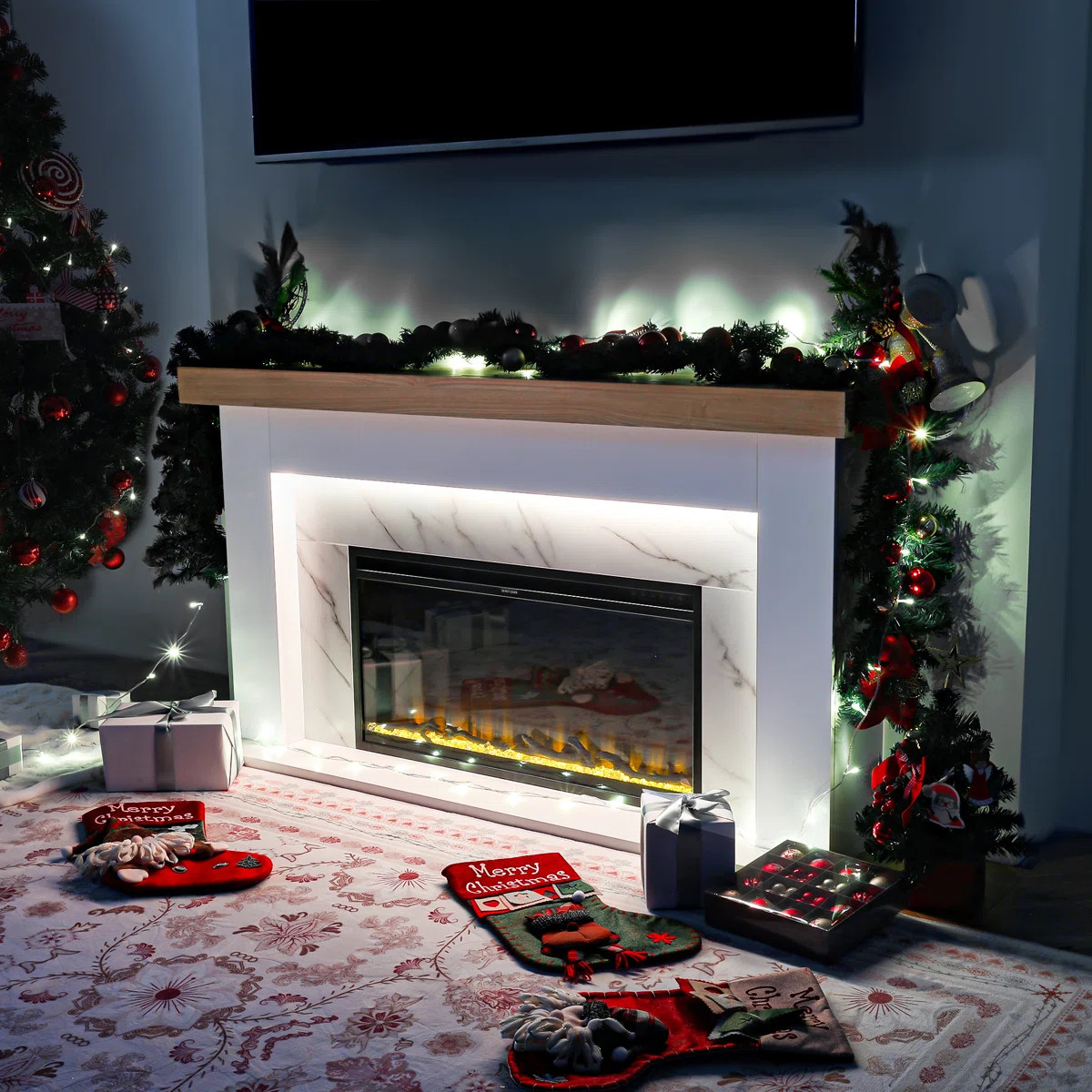 Hanniel Simple Surround Electric Fireplace | Wayfair North America