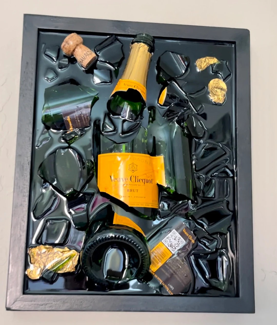 Champagne Resin Bottle Wall Art - Etsy | Etsy (US)
