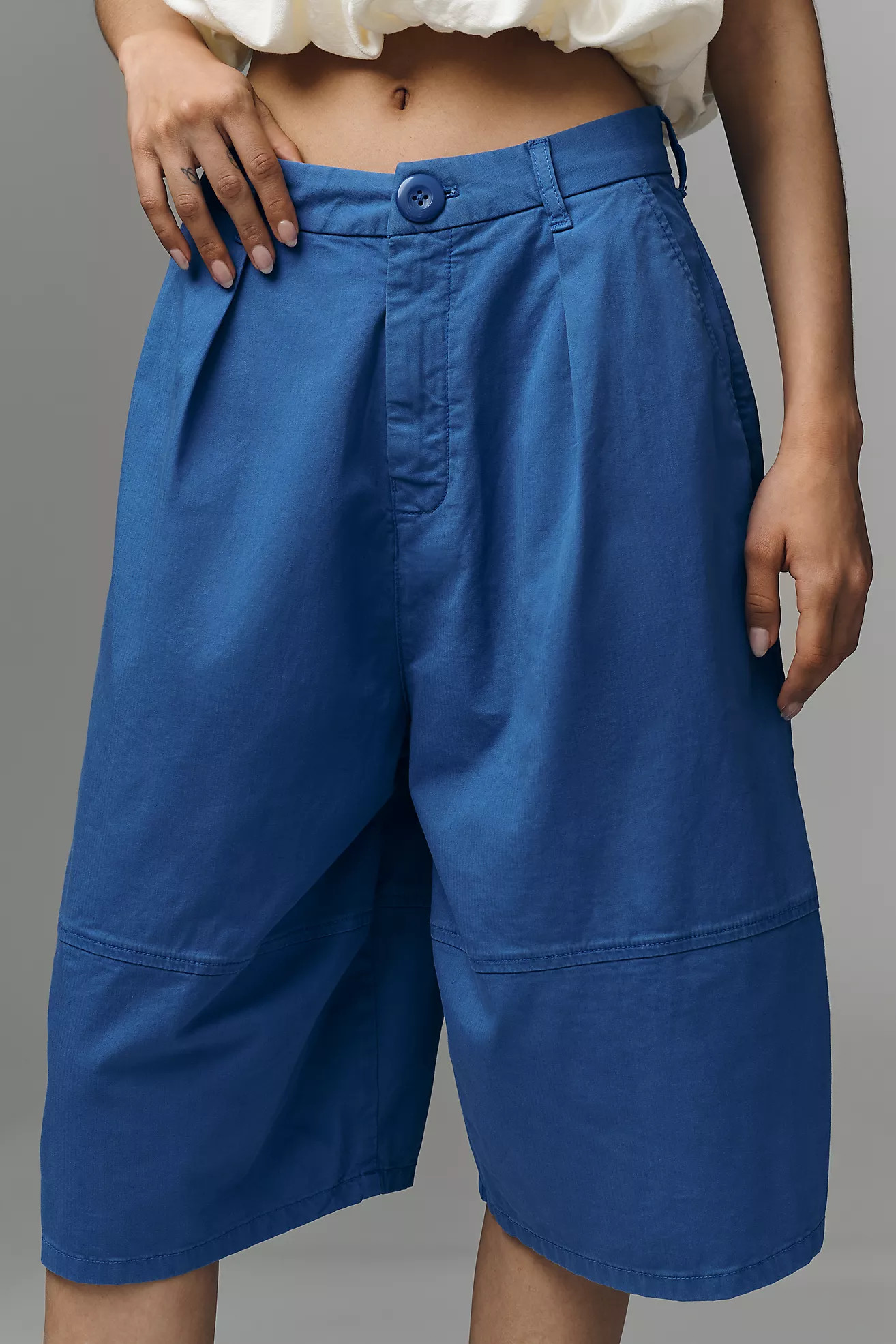 Pilcro Wide-Leg Crop Balloon Trousers | Anthropologie (US)