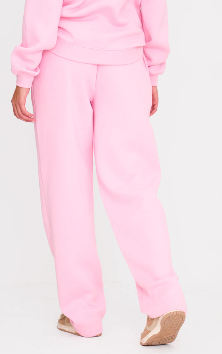 Baby Pink Seam Detail Wide Leg Sweatpants | PrettyLittleThing US