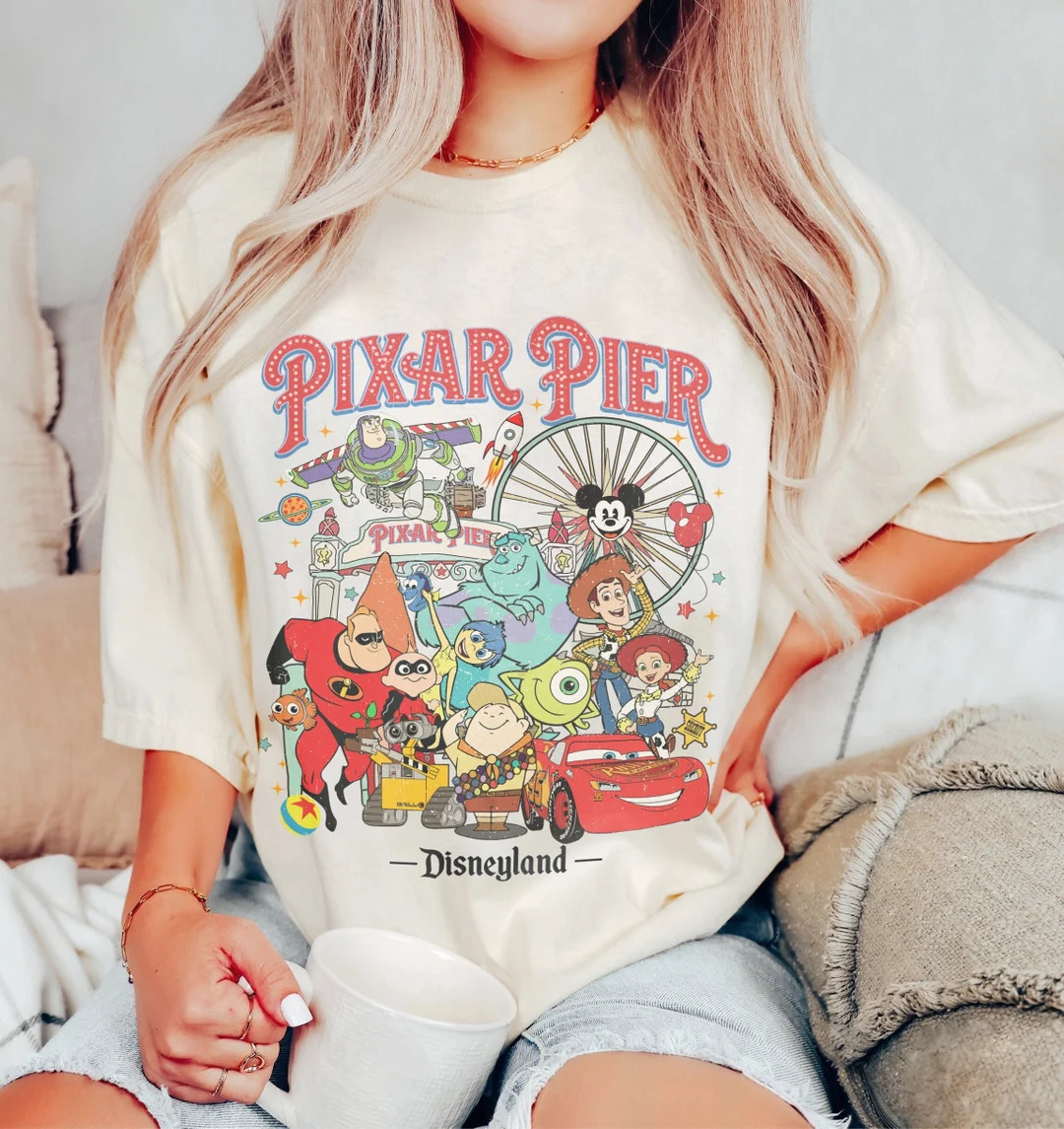 Vintage Pixar Pier Disneyland Shirt, Disneyland Pixar Fest 2024 Shirt, Meet Me at Pixar Pier Disn... | Etsy (CAD)