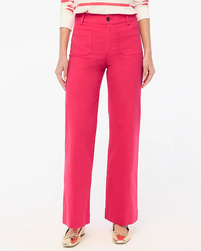 Lizzie high-rise patch-pocket wide-leg pant | J.Crew Factory