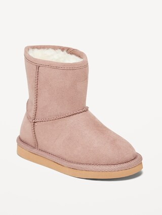 Faux-Suede Sherpa-Lined Boots for Toddler Girls | Old Navy (US)