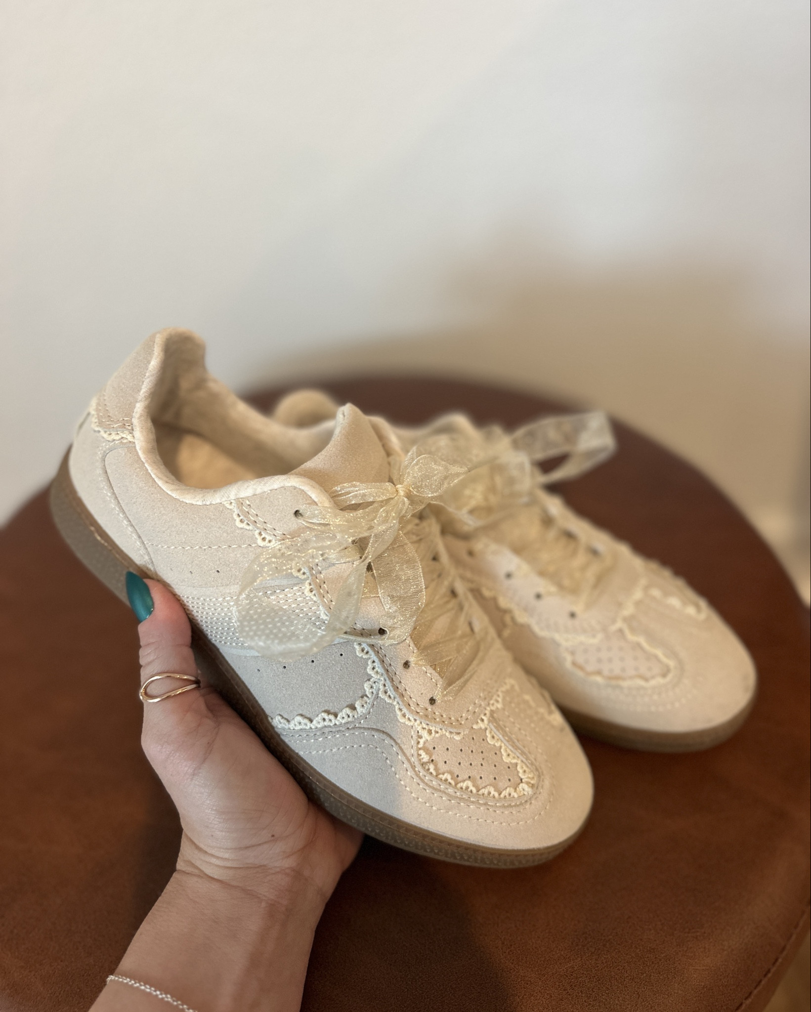 I think this is the shoe style for 2026 🙃 I mean how cute are these?! And they’re just as comfy. I love the girly vibes and the laces! 

#LTKFindsUnder50 #LTKSaleAlert #LTKGiftGuide