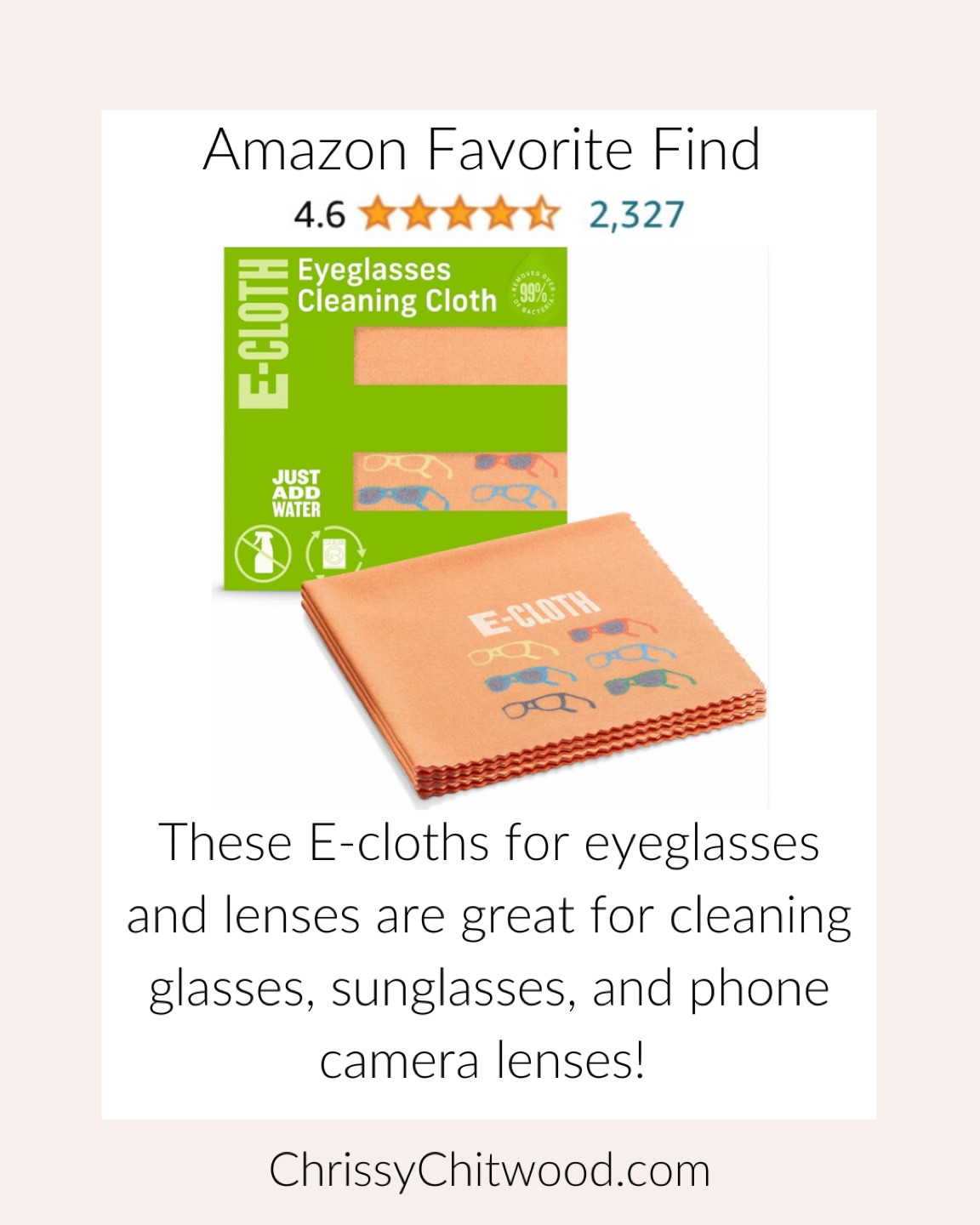These E-cloths for eyeglasses and lenses are great for cleaning glasses, sunglasses, and phone camera lenses! 

I keep one upstairs, downstairs, and in my handbag. 

Amazon find, favorite finds, lens cleaning cloth, cleaning cloths

#LTKtravel #LTKhome #LTKfindsunder50
