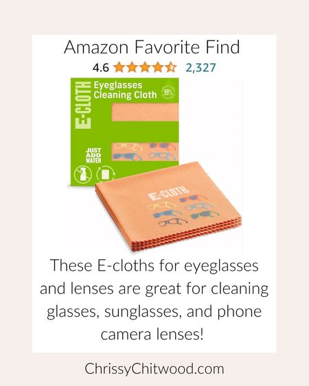 These E-cloths for eyeglasses and lenses are great for cleaning glasses, sunglasses, and phone camera lenses! 

I keep one upstairs, downstairs, and in my handbag. 

Amazon find, favorite finds, lens cleaning cloth, cleaning cloths

#LTKtravel #LTKhome #LTKfindsunder50