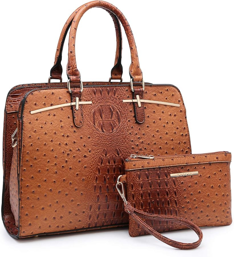 Women Handbag Wallet Tote Shoulder Hobo Bag Top Handle Satchel Purse Set 2pcs with 3 Compartments | Amazon (US)