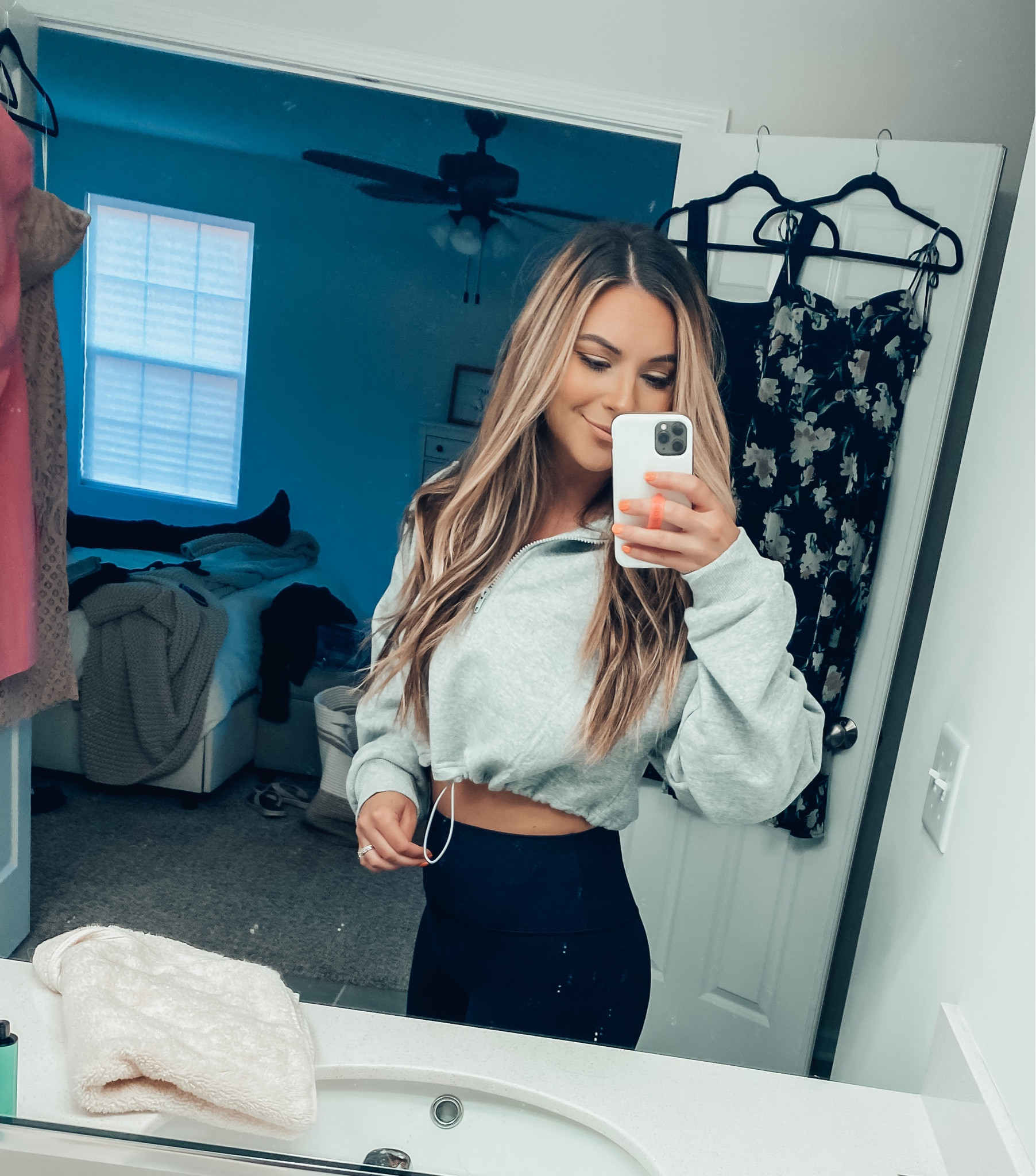 Amazon finds! Work out gear, loungewear, leggings, cropped half zip sweater. All TTS. Wearing a M. 

#LTKstyletip #LTKunder50 #LTKfit