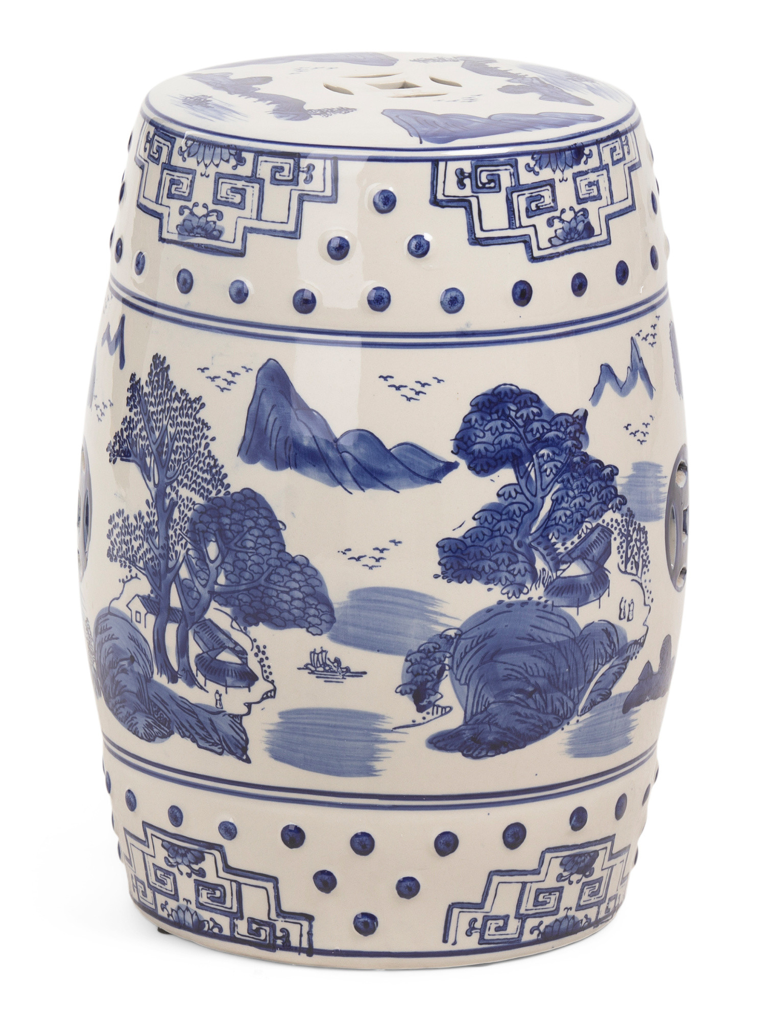18in Chinoisere Ceramic Stool | TJ Maxx