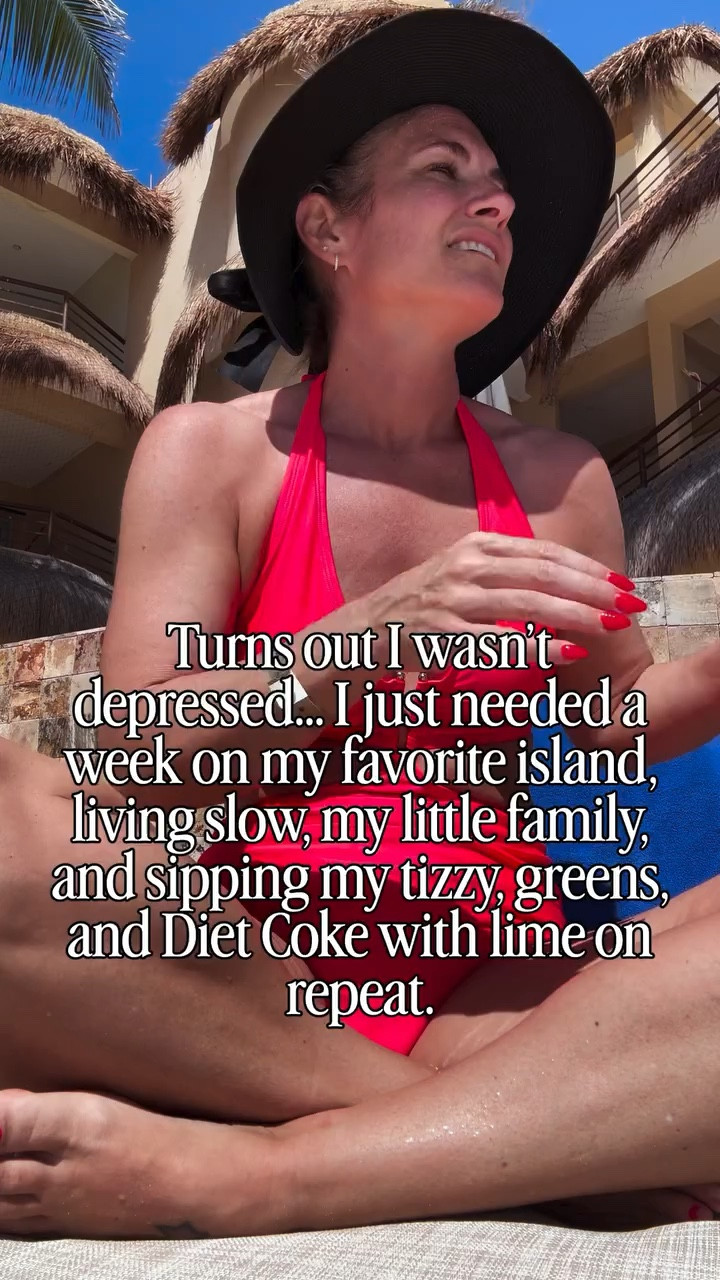 Comment SHOP below and I’ll send you the link 💌
Facebook peeps grab it here 👇
https://liketk.it/62br5

Turns out I wasn’t depressed… I just needed a week on my favorite island 🌴

Slow mornings, sunshine, ocean air, and my daily lineup on repeat:
✨ Tizzy
✨ Greens
✨ Diet Coke with lime (obviously)

Sometimes you don’t need a life overhaul… you just need a reset 🤍

#islandlife #vacation #momlife #swimsuit #islamujeres tizzy greens Diet Coke

#LTKSwim #LTKTravel #LTKPetite