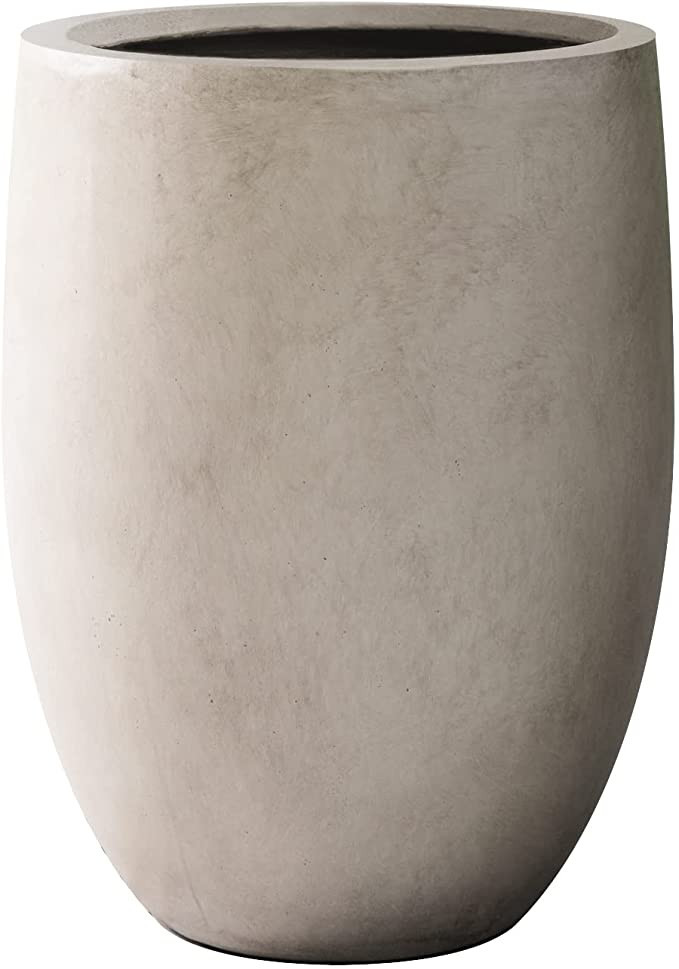 Kante 21.7" H Weathered Concrete Tall Planter, Large Outdoor Indoor Decorative Pot with Drainage ... | Amazon (US)
