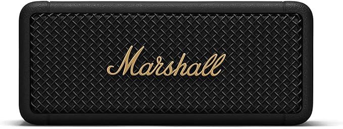 Marshall Emberton Bluetooth Portable Speaker - Black & Brass | Amazon (US)