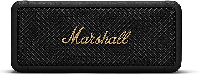 Marshall Emberton Bluetooth Portable Speaker - Black & Brass | Amazon (US)
