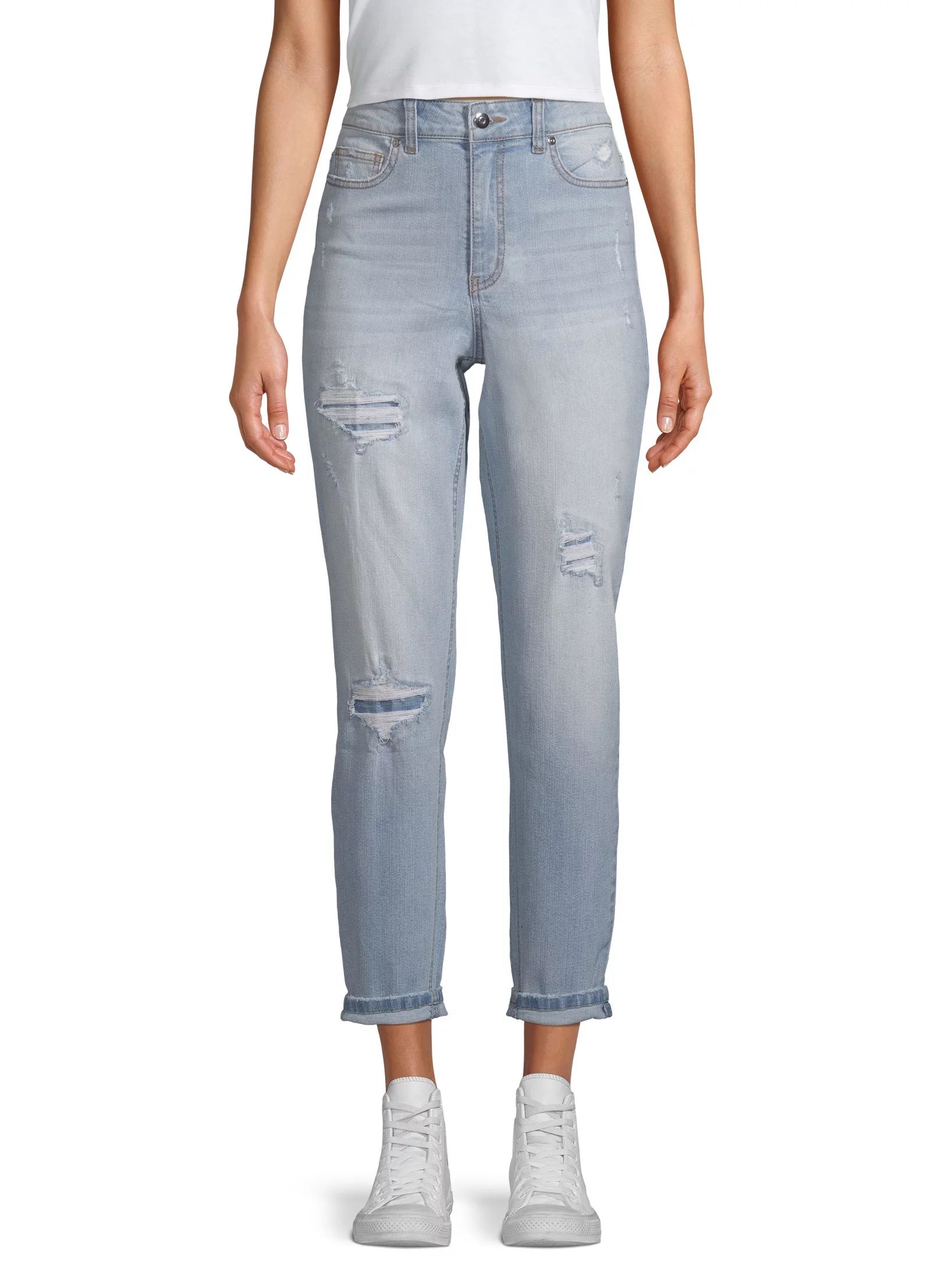 No Boundaries Juniors Mom Jeans - Walmart.com | Walmart (US)