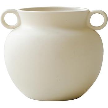 Round-Shape with Ear Wide Mouth Vase, Honey Pot-Shaped Decorative Plant Pot, No Drainage Hole | Amazon (US)