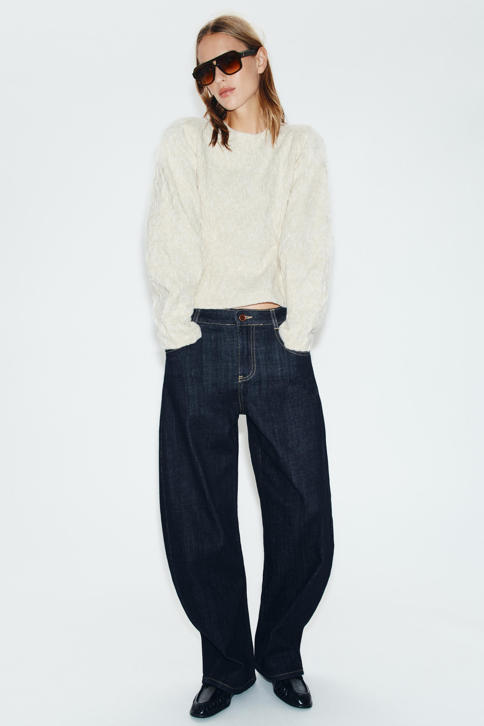 Zara - Embroidered Flowy Blouse - Women - Vanilla - Women | Zara US