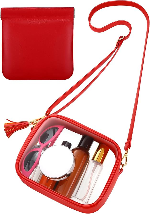 Clear Purse Stadium Approved Bag Small Crossbody Bag with Purse for Men Women for Concerts Sports... | Amazon (US)