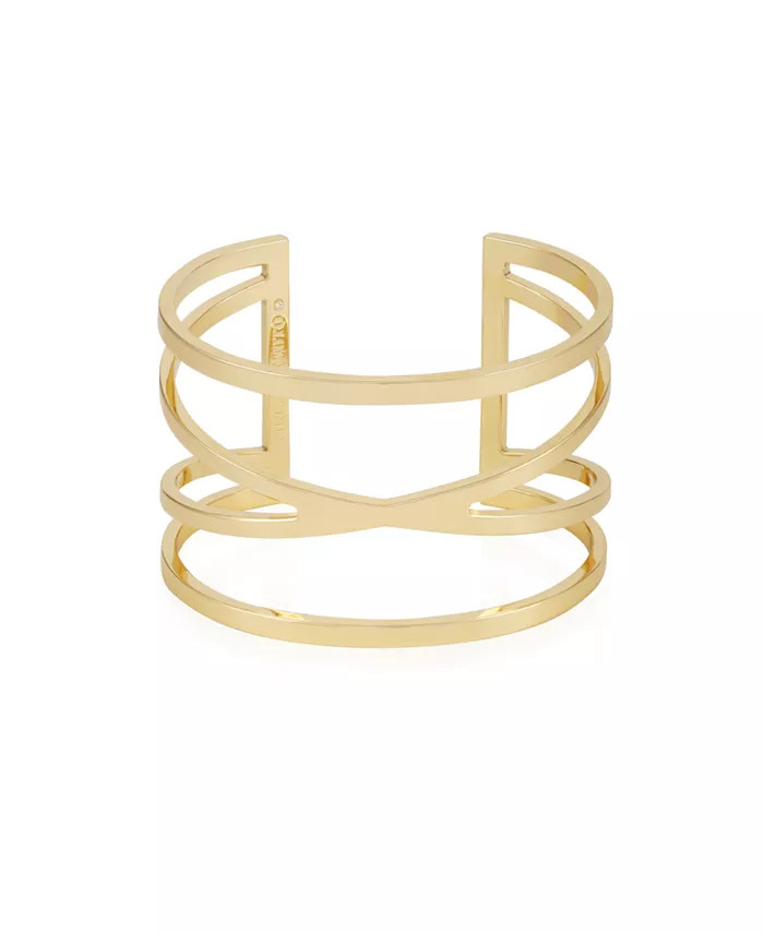 Vince Camuto Gold-Tone Twisted Double Cuff Bracelet - Macy's | Macys (US)