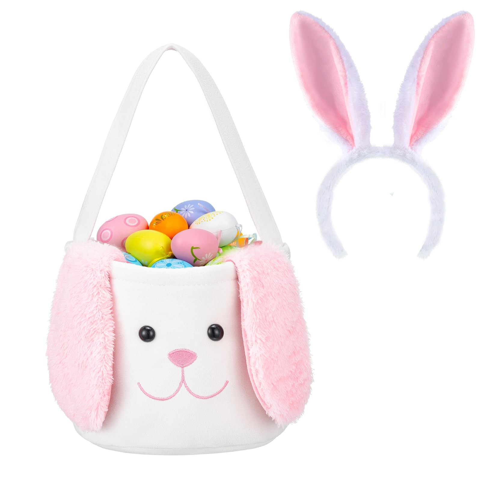 Easter Basket Stuffers for Toddler, Egg Hunting Baskets Plush Lovely Buckets for Eggs Hunting,Dec... | Amazon (US)